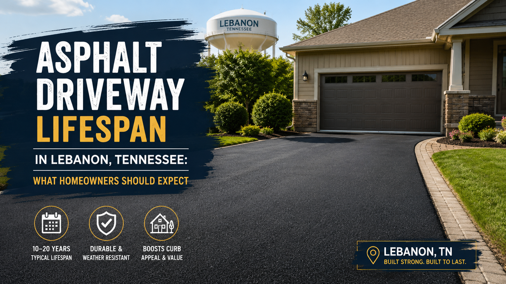Asphalt Driveway Lifespan in Lebanon, Tennessee: What Homeowners Should Expect